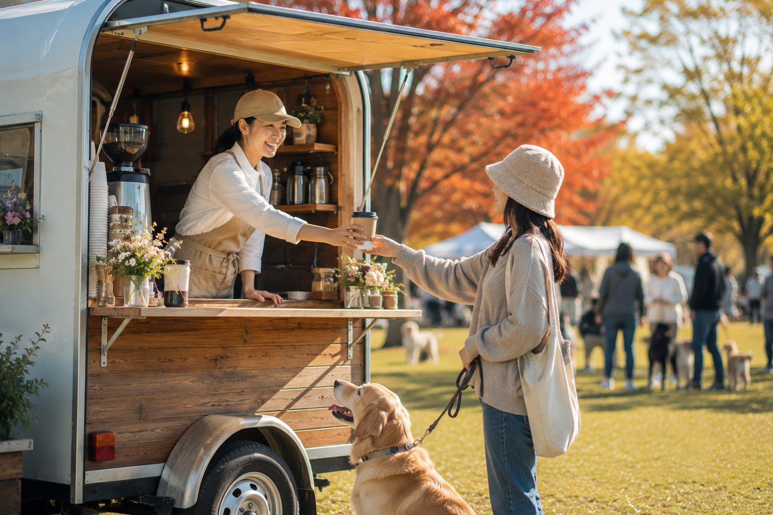 公園のコーヒースタンド